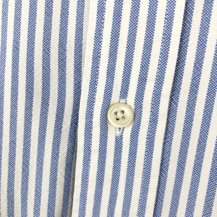Ralph Lauren Classic Fit Long Sleeve Button Down Striped Shirt Men's XL cotton navy blue type Vintage Second Hand