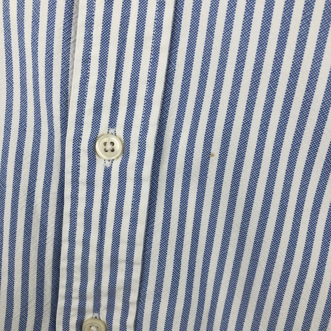 Ralph Lauren Classic Fit Long Sleeve Button Down Striped Shirt Men's XL cotton navy blue type Vintage Second Hand
