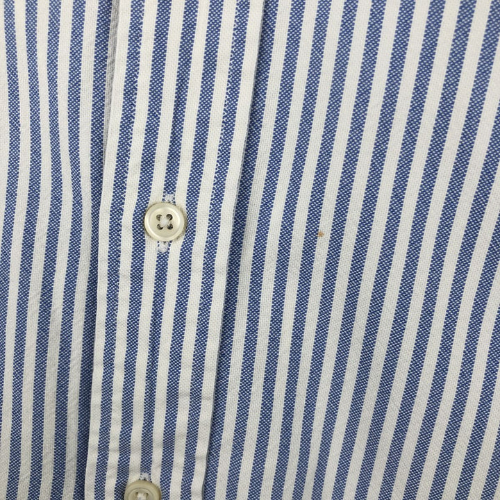 Ralph Lauren Classic Fit Long Sleeve Button Down Striped Shirt Men's XL cotton navy blue type Vintage Second Hand