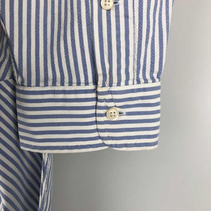 Ralph Lauren Classic Fit Long Sleeve Button Down Striped Shirt Men's XL cotton navy blue type Vintage Second Hand