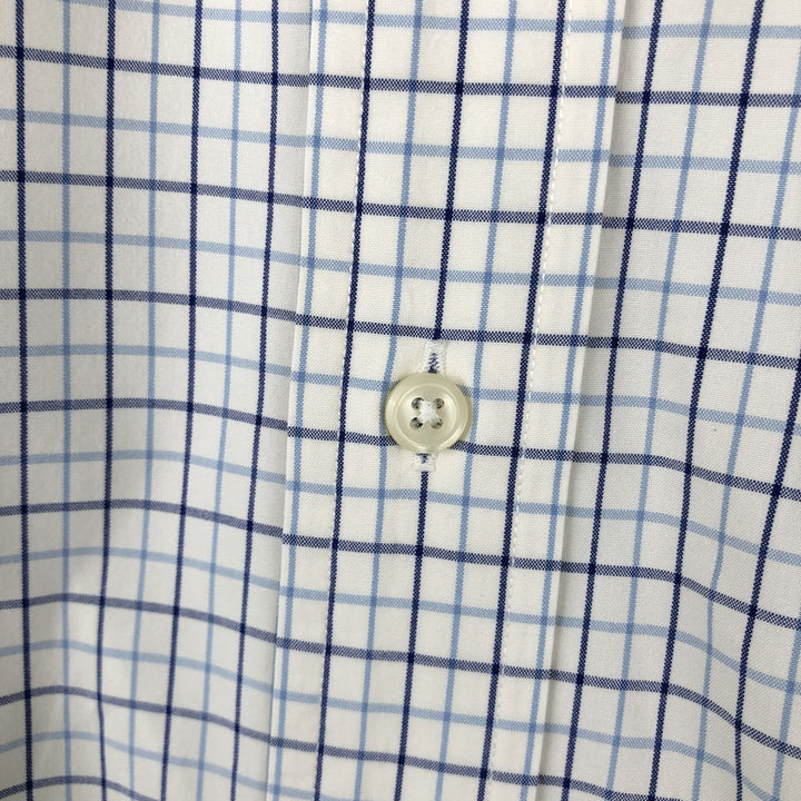 Ralph Lauren BLAKE long sleeve button down check shirt, men's size L cotton white type Vintage Second Hand