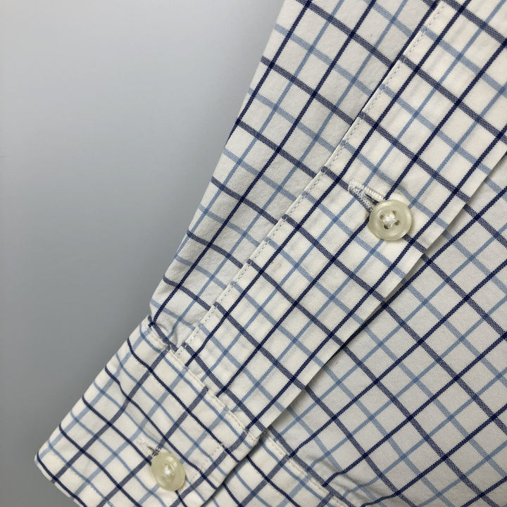 Ralph Lauren BLAKE long sleeve button down check shirt, men's size L cotton white type Vintage Second Hand