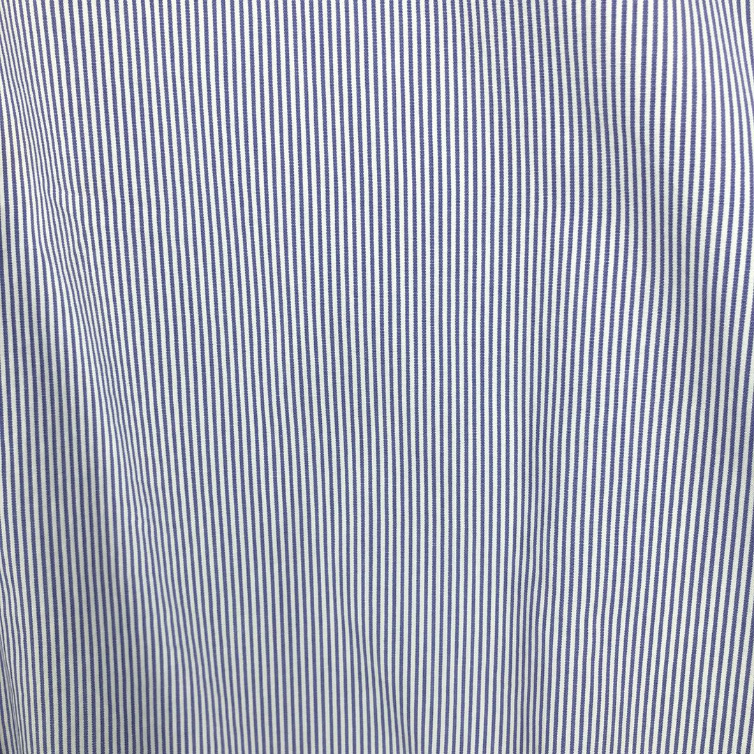 Ralph Lauren BLAKE long sleeve button down striped shirt, men's size M cotton navy blue type Vintage Second Hand