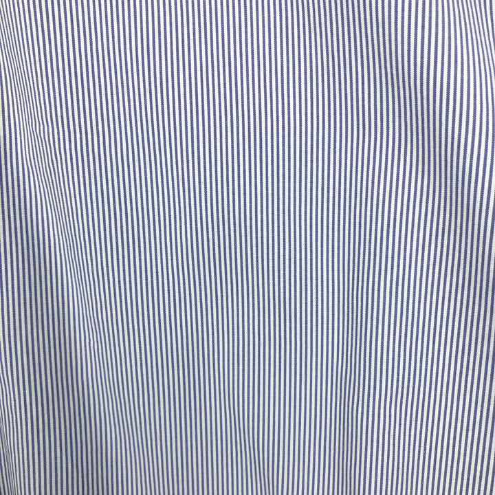 Ralph Lauren BLAKE long sleeve button down striped shirt, men's size M cotton navy blue type Vintage Second Hand