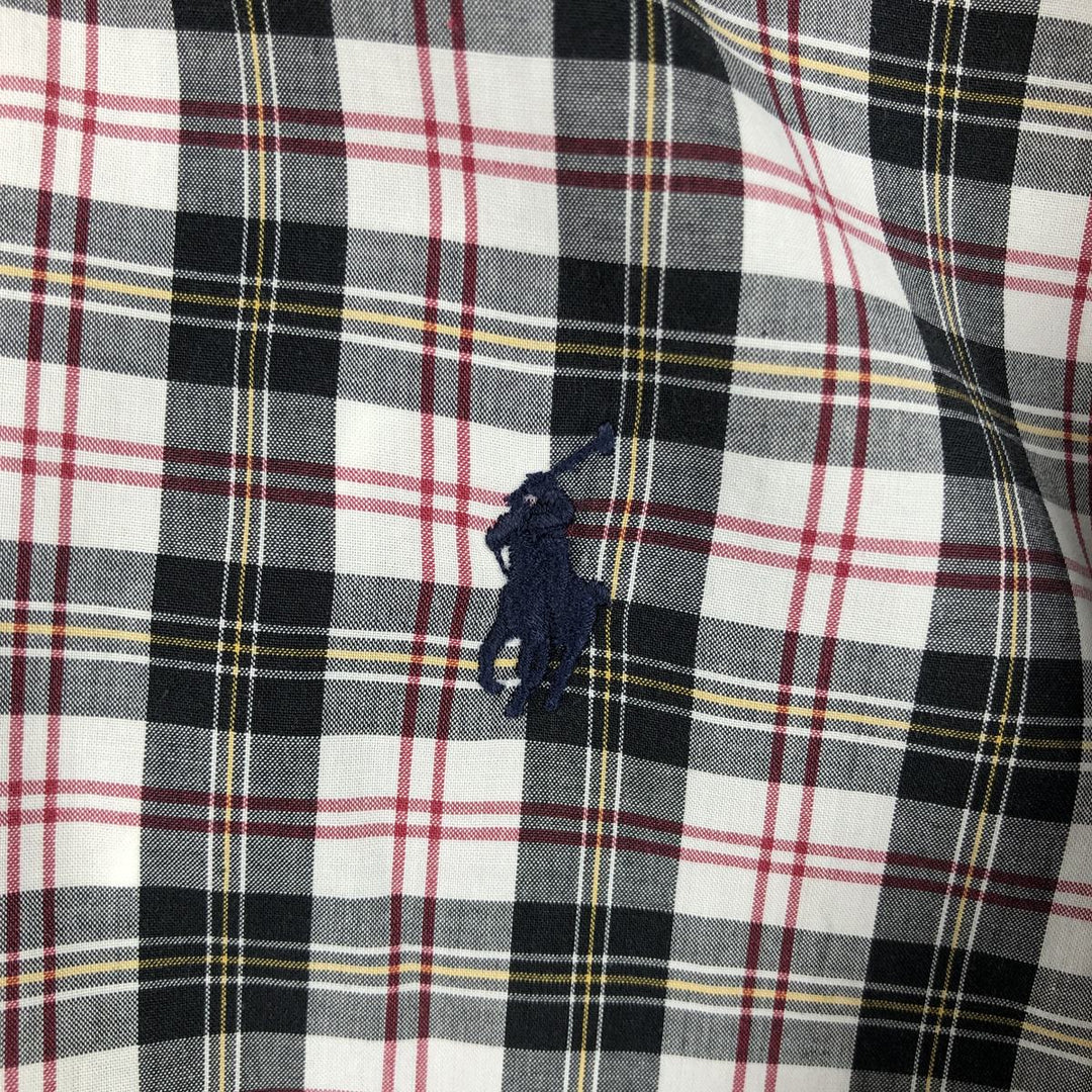 Ralph Lauren long sleeve button down check shirt, men's XL size cotton white type Vintage Second Hand