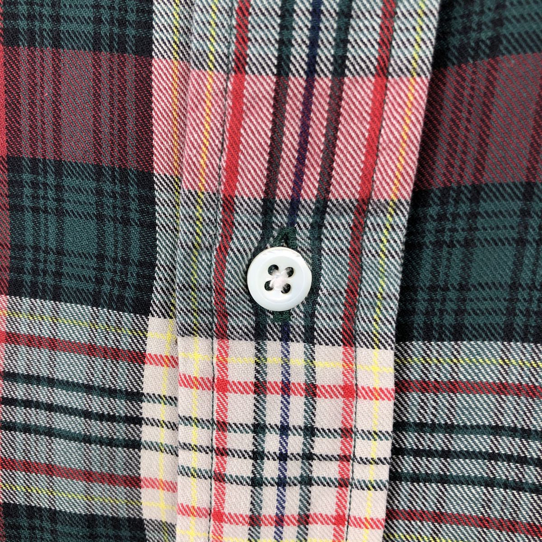 Ralph Lauren long sleeve button down check shirt, men's size L cotton red type Vintage Second Hand