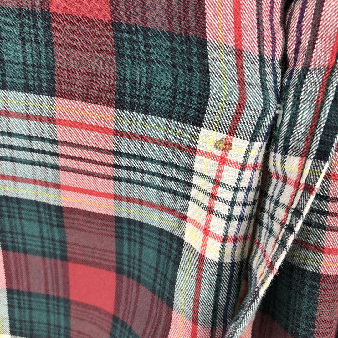 Ralph Lauren long sleeve button down check shirt, men's size L cotton red type Vintage Second Hand