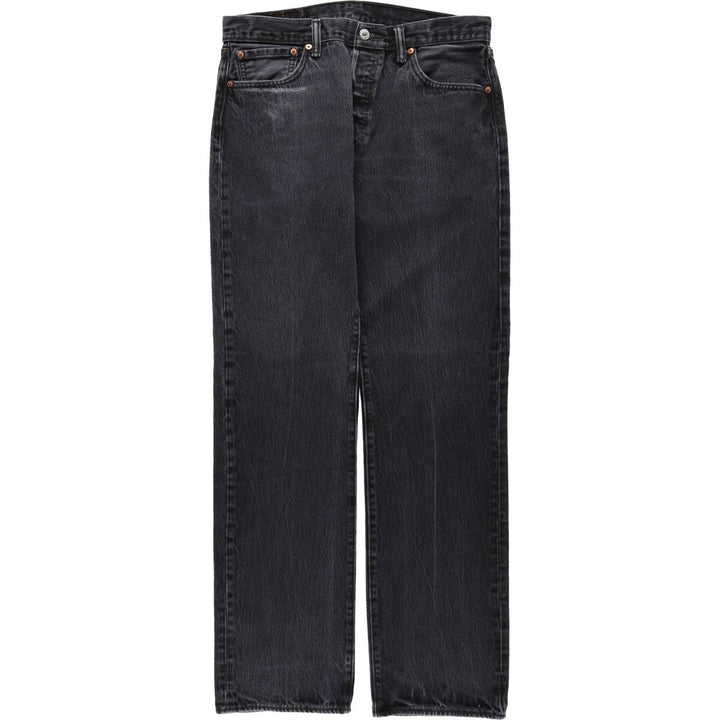 Levi's 501 Black Denim Straight Denim Pants for Men, W34 equivalent cotton black type Vintage Second Hand