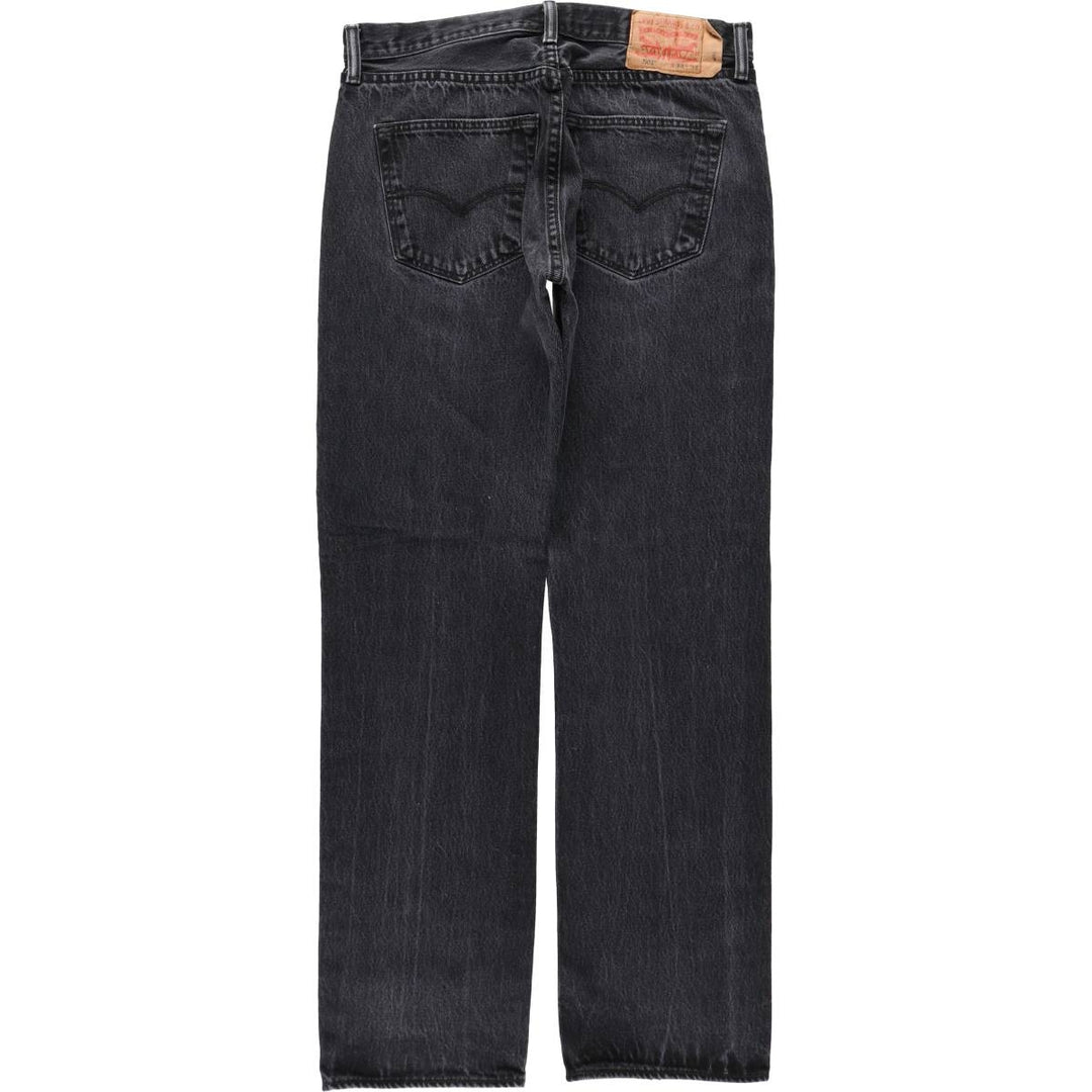 Levi's 501 Black Denim Straight Denim Pants for Men, W34 equivalent cotton black type Vintage Second Hand