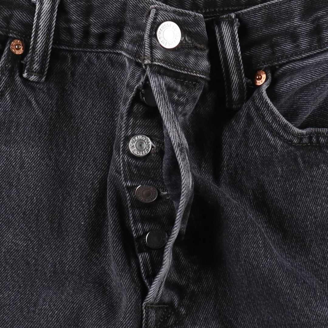 Levi's 501 Black Denim Straight Denim Pants for Men, W34 equivalent cotton black type Vintage Second Hand