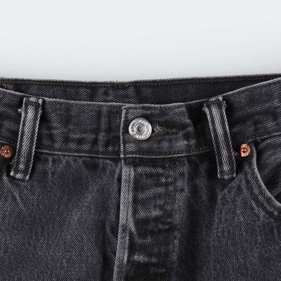 Levi's 501 Black Denim Straight Denim Pants for Men, W34 equivalent cotton black type Vintage Second Hand
