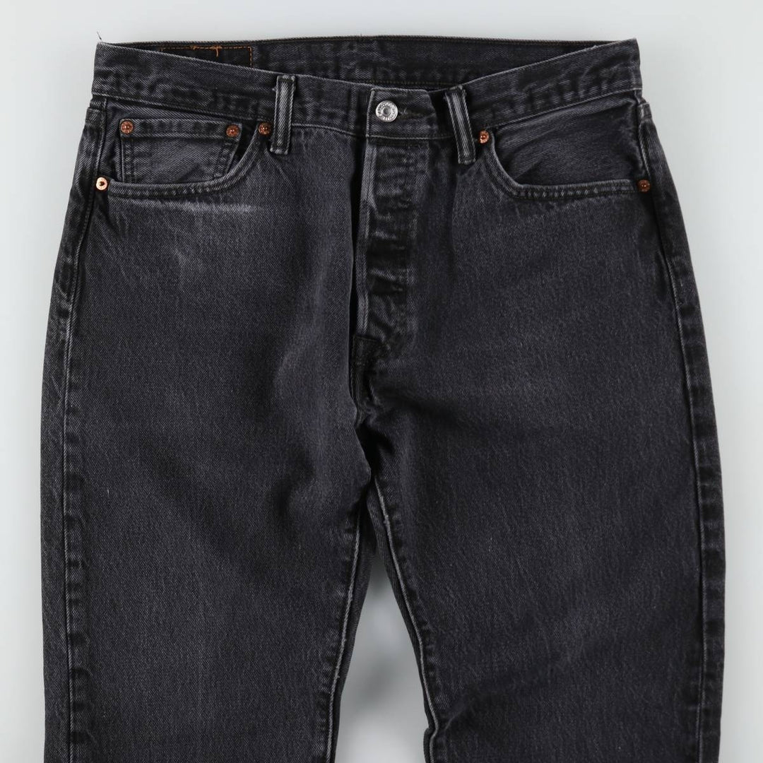 Levi's 501 Black Denim Straight Denim Pants for Men, W34 equivalent cotton black type Vintage Second Hand