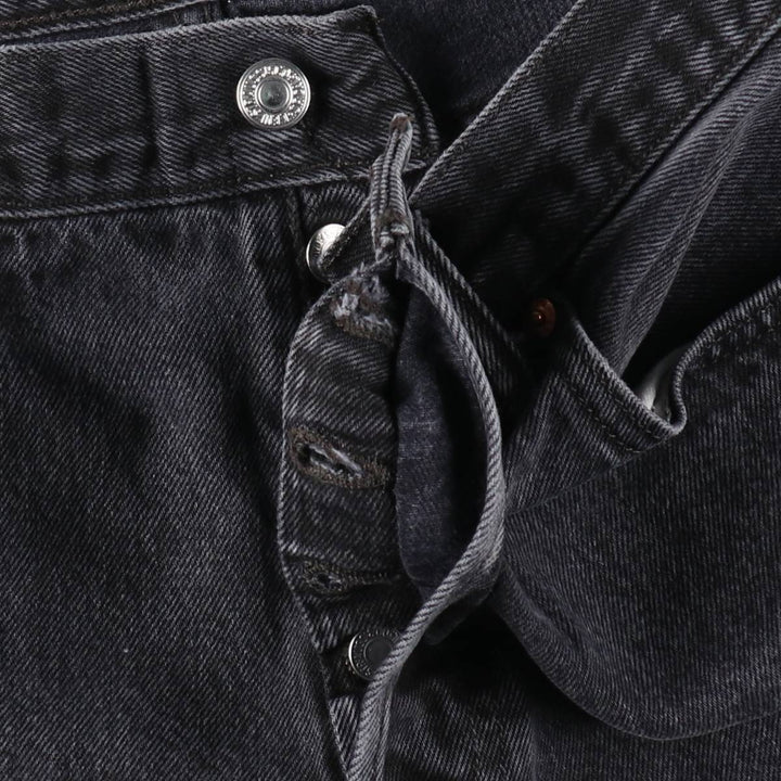 Levi's 501 Black Denim Straight Denim Pants for Men, W34 equivalent cotton black type Vintage Second Hand