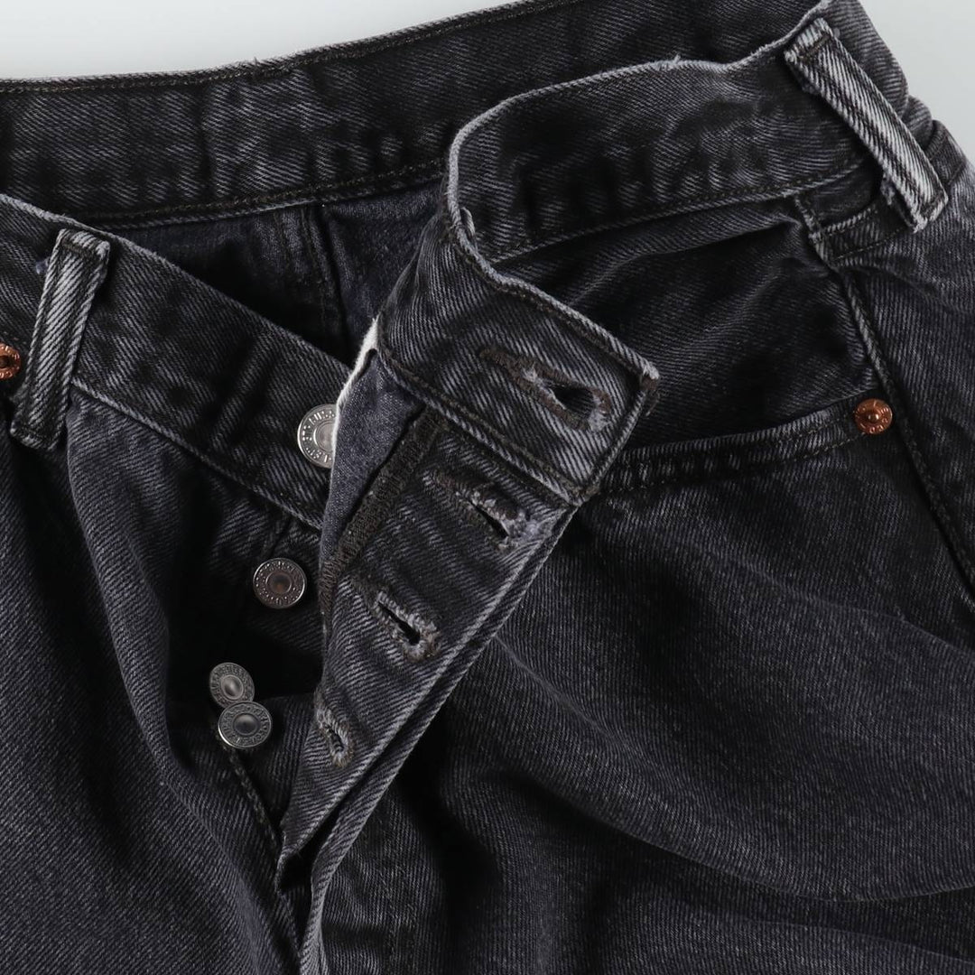 Levi's 501 Black Denim Straight Denim Pants for Men, W34 equivalent cotton black type Vintage Second Hand