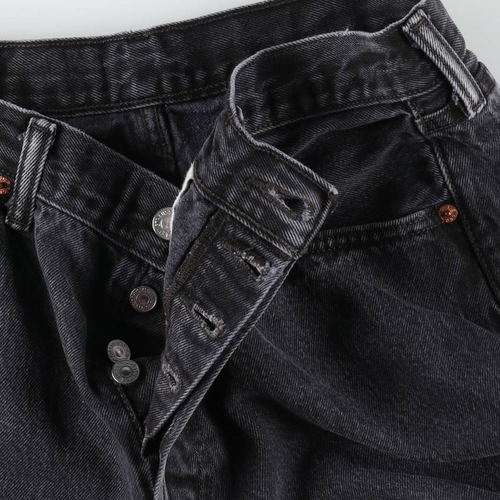 Levi's 501 Black Denim Straight Denim Pants for Men, W34 equivalent cotton black type Vintage Second Hand