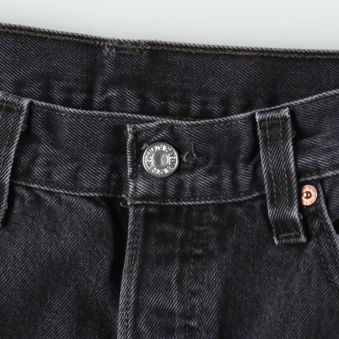 Levi's 501 Straight Fit Black Denim Straight Jeans, Men's Size W33 (approx.) cotton black type Vintage Second Hand