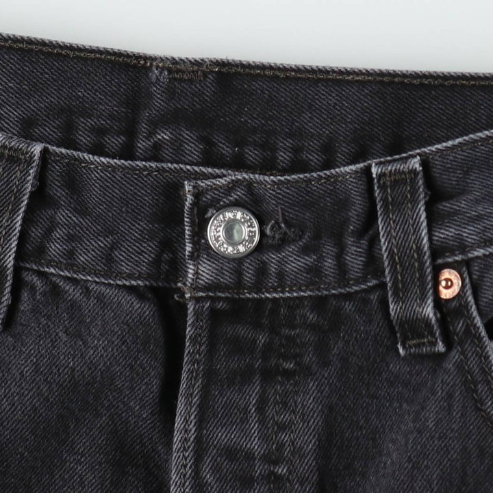 Levi's 501 Straight Fit Black Denim Straight Jeans, Men's Size W33 (approx.) cotton black type Vintage Second Hand