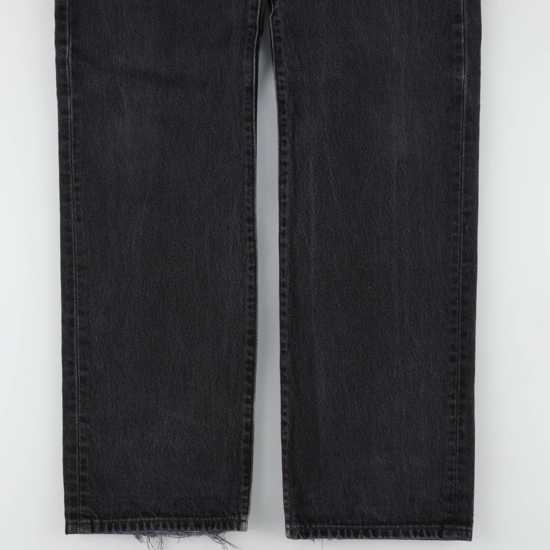Levi's 501 Straight Fit Black Denim Straight Jeans, Men's Size W33 (approx.) cotton black type Vintage Second Hand