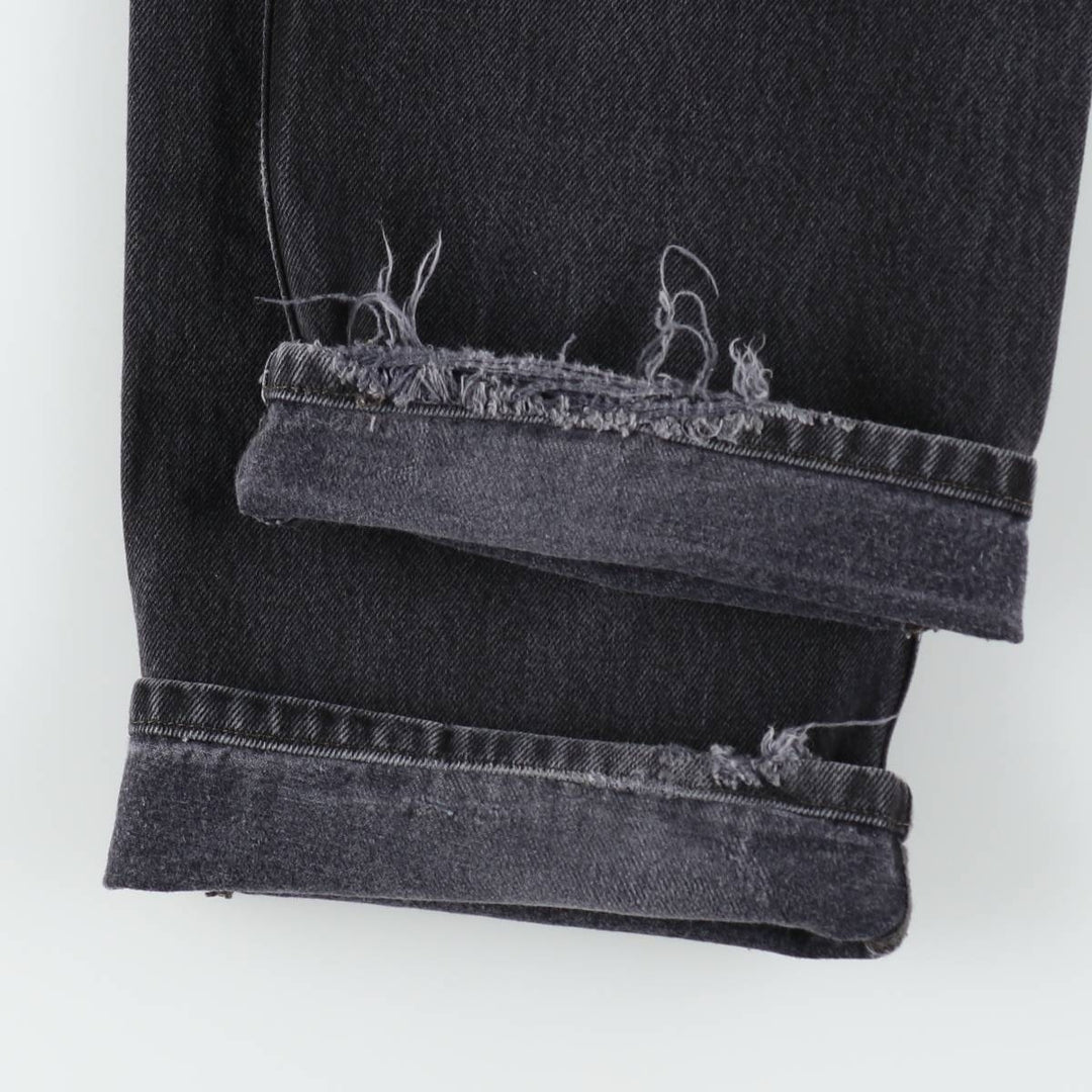 Levi's 501 Straight Fit Black Denim Straight Jeans, Men's Size W33 (approx.) cotton black type Vintage Second Hand
