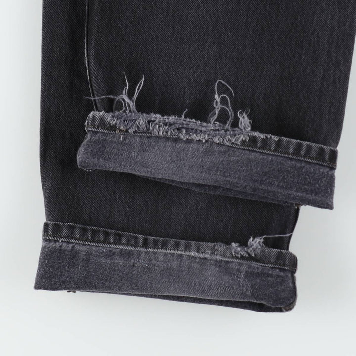 Levi's 501 Straight Fit Black Denim Straight Jeans, Men's Size W33 (approx.) cotton black type Vintage Second Hand
