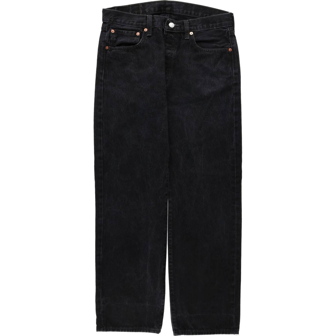 Levi's 501 Black Denim Straight Denim Pants for Men, W33 equivalent cotton black type Vintage Second Hand