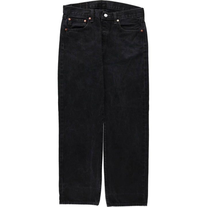 Levi's 501 Black Denim Straight Denim Pants for Men, W33 equivalent cotton black type Vintage Second Hand