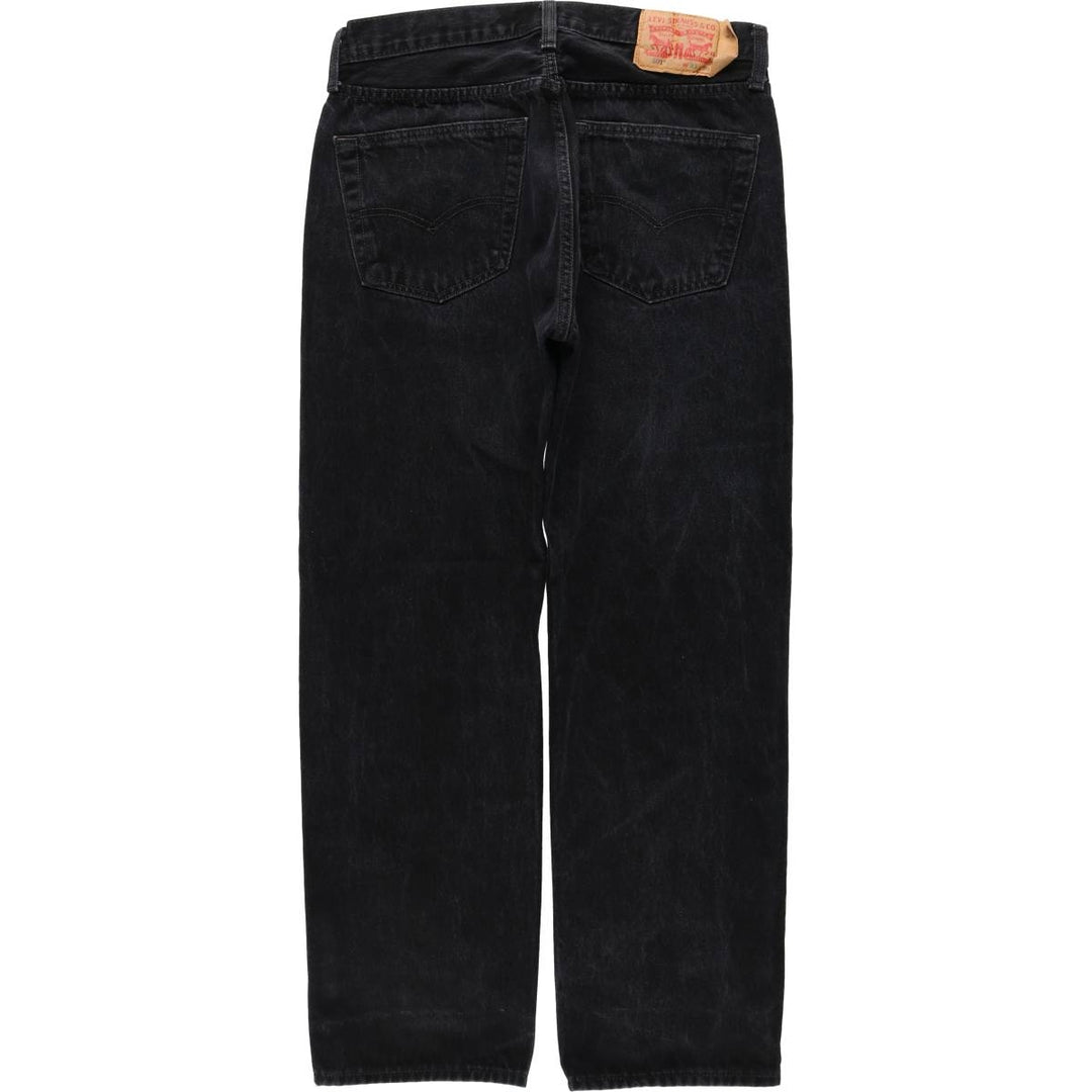Levi's 501 Black Denim Straight Denim Pants for Men, W33 equivalent cotton black type Vintage Second Hand