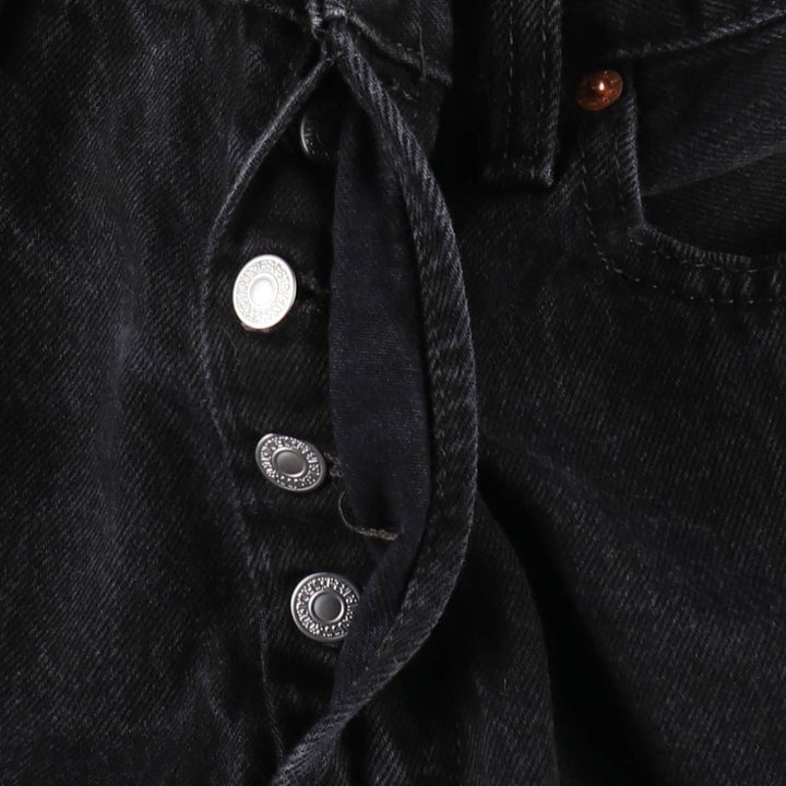 Levi's 501 Black Denim Straight Denim Pants for Men, W33 equivalent cotton black type Vintage Second Hand