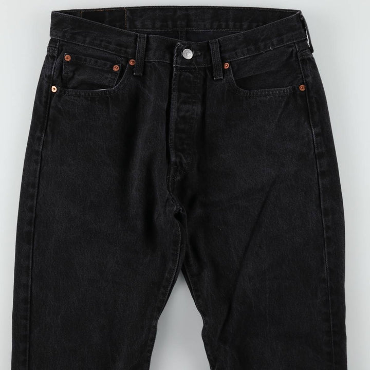 Levi's 501 Black Denim Straight Denim Pants for Men, W33 equivalent cotton black type Vintage Second Hand