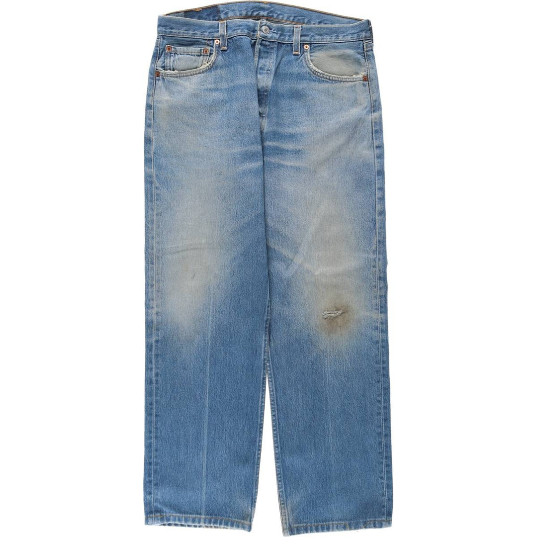 2000'S Levi's 501-0115 Straight Denim Pants, Made in USA, Men's Size W34 (approx.) cotton blue type Vintage Second Hand