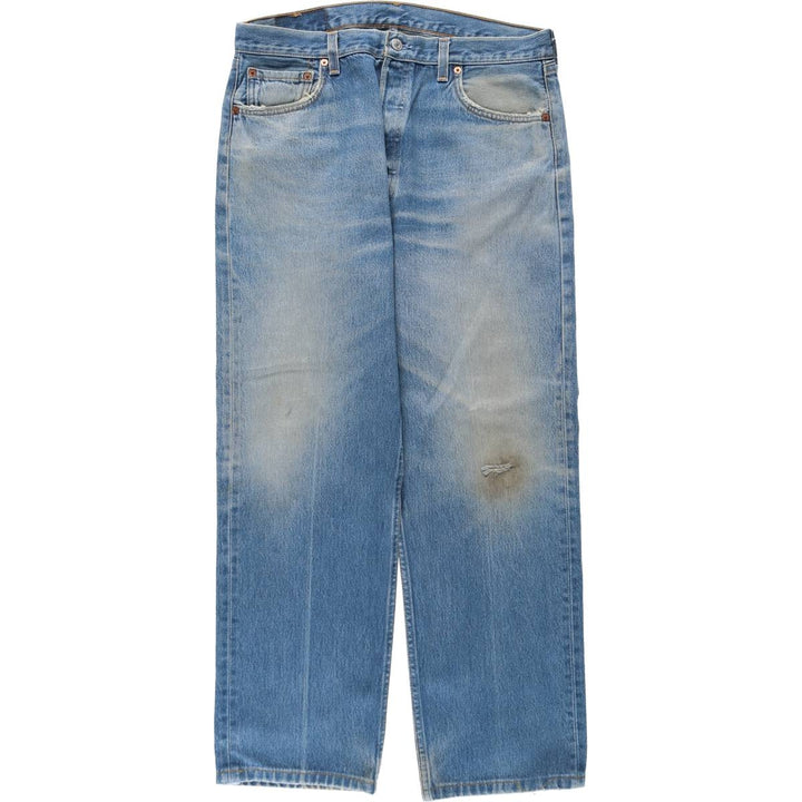 2000'S Levi's 501-0115 Straight Denim Pants, Made in USA, Men's Size W34 (approx.) cotton blue type Vintage Second Hand