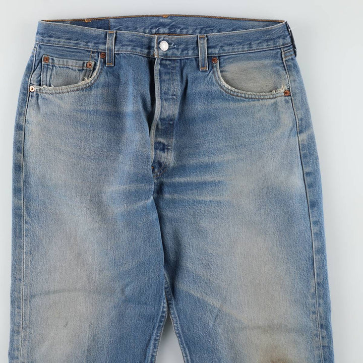 2000'S Levi's 501-0115 Straight Denim Pants, Made in USA, Men's Size W34 (approx.) cotton blue type Vintage Second Hand