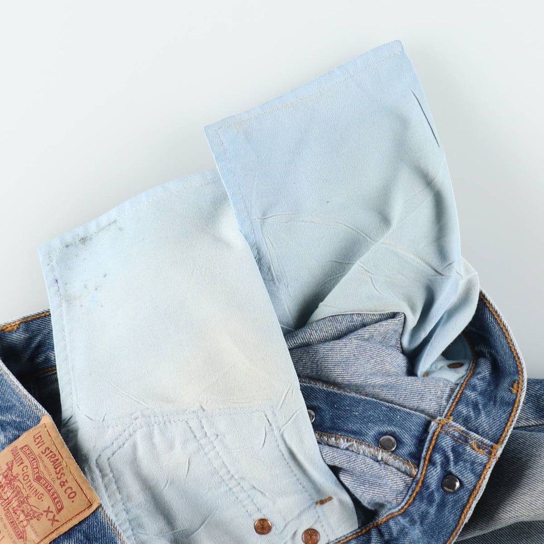 2000'S Levi's 501-0115 Straight Denim Pants, Made in USA, Men's Size W34 (approx.) cotton blue type Vintage Second Hand