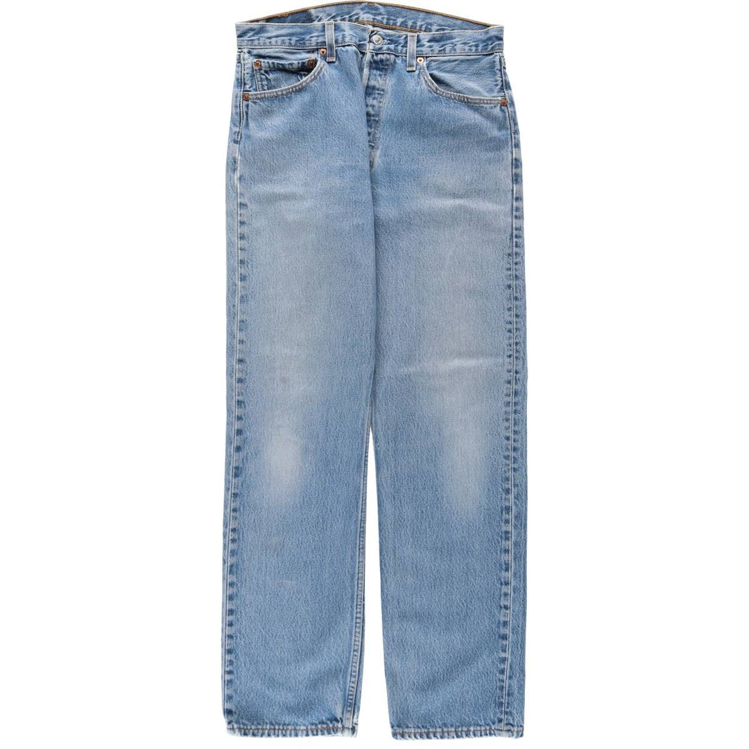 2000'S Levi's Straight Denim Pants, Made in USA, Men's Size W32 (approx.) cotton blue type Vintage Second Hand