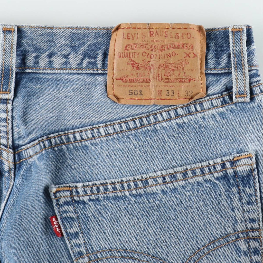 2000'S Levi's Straight Denim Pants, Made in USA, Men's Size W32 (approx.) cotton blue type Vintage Second Hand