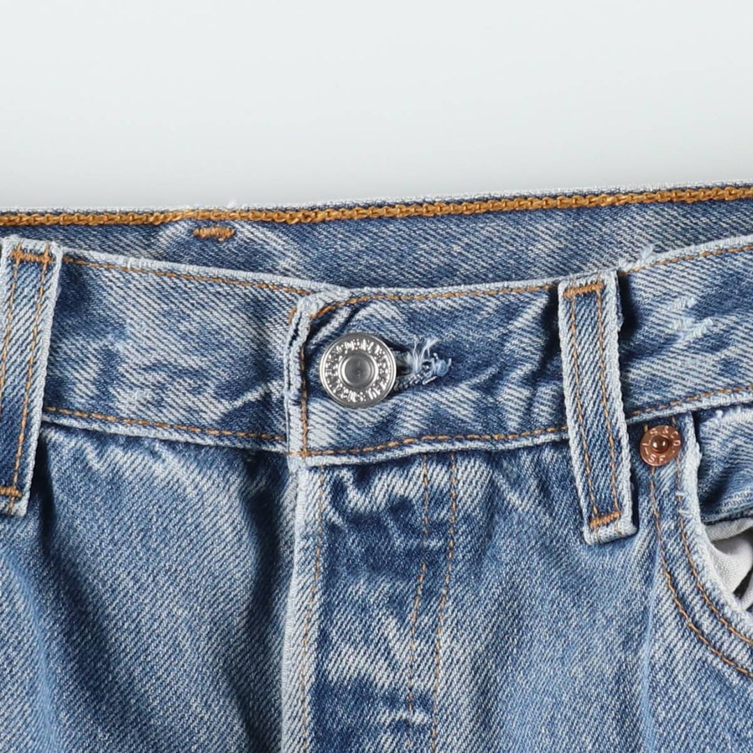 2000'S Levi's Straight Denim Pants, Made in USA, Men's Size W32 (approx.) cotton blue type Vintage Second Hand