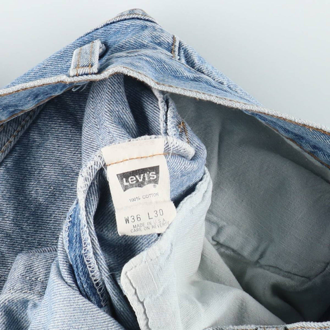 1990'S Levi's 501 0190 Straight Denim Pants, Made in USA, Men's Size W34 (approx.), Vintage cotton blue type Vintage Second Hand
