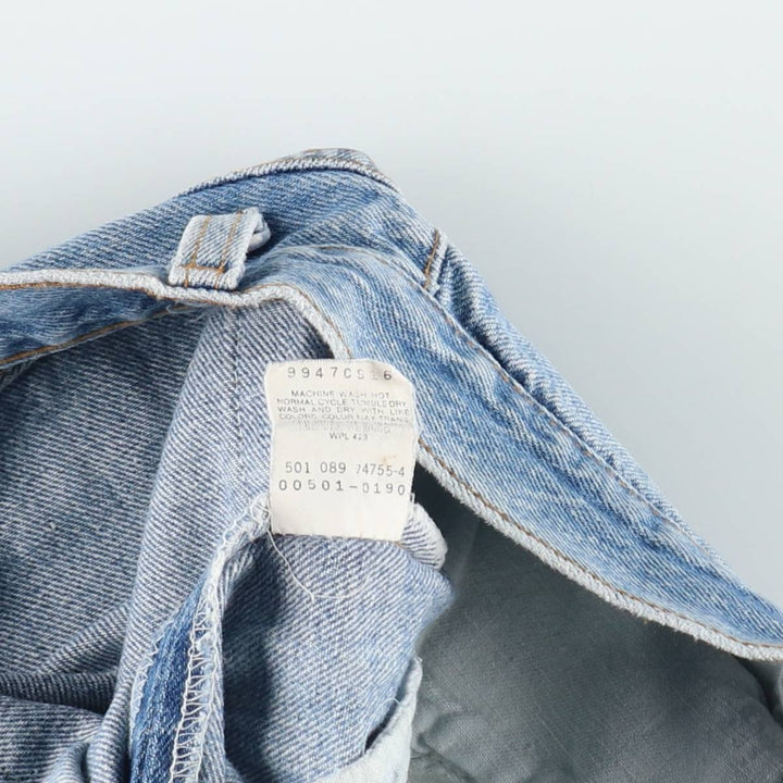 1990'S Levi's 501 0190 Straight Denim Pants, Made in USA, Men's Size W34 (approx.), Vintage cotton blue type Vintage Second Hand