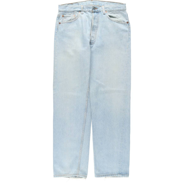 1990'S Levi's 501-0134 Straight Denim Pants, Made in USA, Men's Size W33 (approx.), Vintage cotton Blue type light blue Vintage Second Hand
