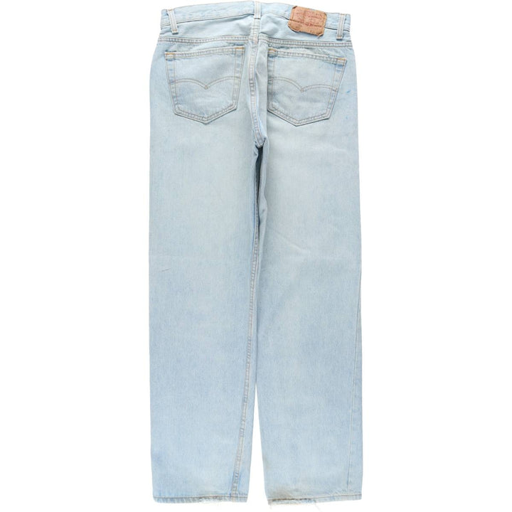 1990'S Levi's 501-0134 Straight Denim Pants, Made in USA, Men's Size W33 (approx.), Vintage cotton Blue type light blue Vintage Second Hand