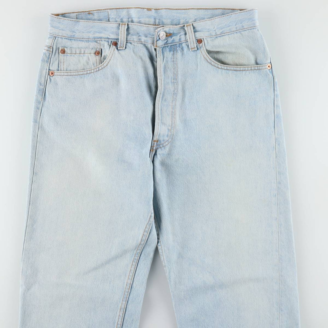 1990'S Levi's 501-0134 Straight Denim Pants, Made in USA, Men's Size W33 (approx.), Vintage cotton Blue type light blue Vintage Second Hand