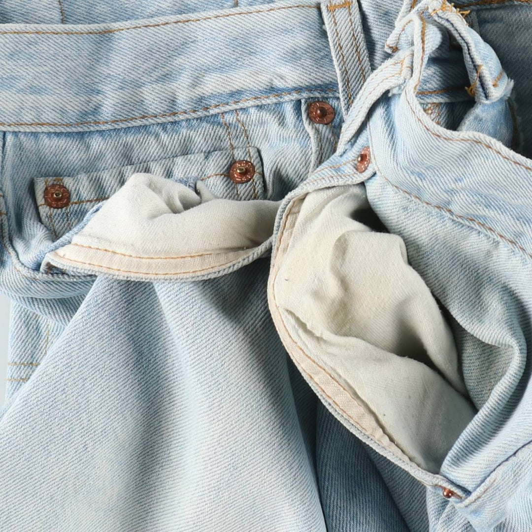 1990'S Levi's 501-0134 Straight Denim Pants, Made in USA, Men's Size W33 (approx.), Vintage cotton Blue type light blue Vintage Second Hand