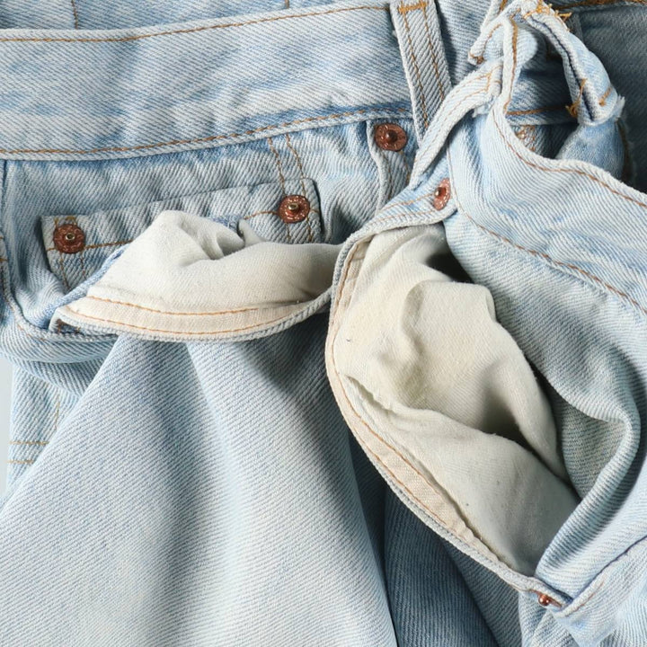 1990'S Levi's 501-0134 Straight Denim Pants, Made in USA, Men's Size W33 (approx.), Vintage cotton Blue type light blue Vintage Second Hand