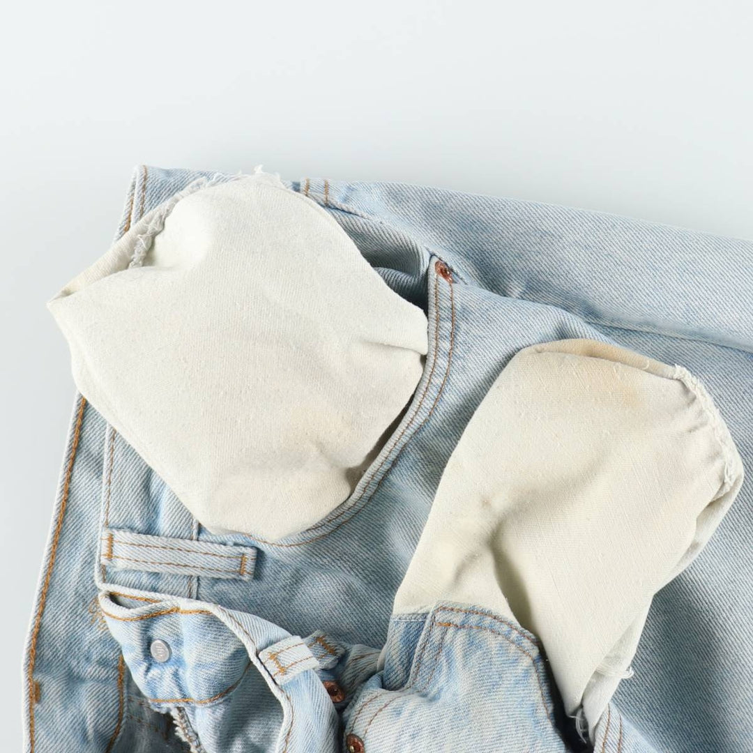 1990'S Levi's 501-0134 Straight Denim Pants, Made in USA, Men's Size W33 (approx.), Vintage cotton Blue type light blue Vintage Second Hand