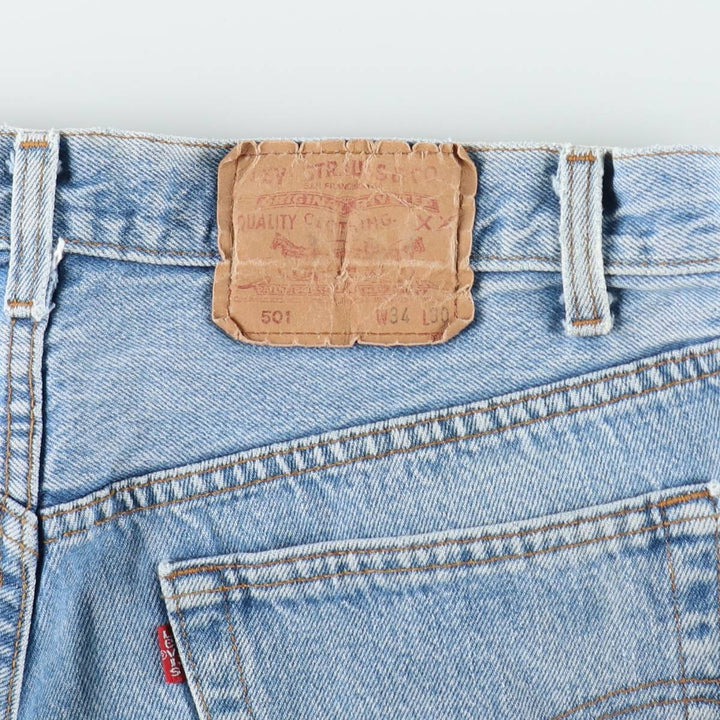 90'S Levi's 501-0190 Straight Denim Pants Made in USA Men's W32 Vintage cotton blue type Vintage Second Hand