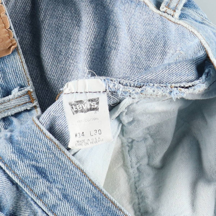 90'S Levi's 501-0190 Straight Denim Pants Made in USA Men's W32 Vintage cotton blue type Vintage Second Hand