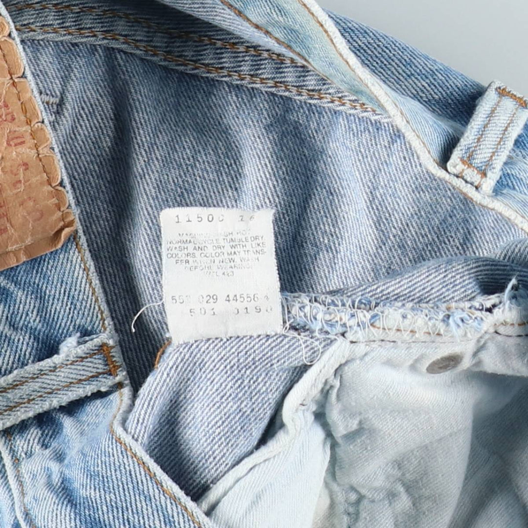 90'S Levi's 501-0190 Straight Denim Pants Made in USA Men's W32 Vintage cotton blue type Vintage Second Hand