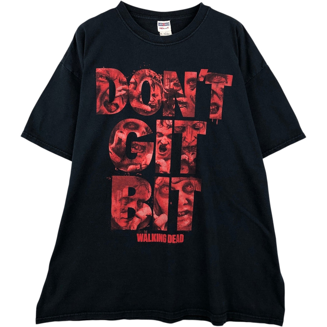 Jerzees THE WALKING DEAD Movie T-shirt for men, equivalent to XXL cotton black type Vintage Second Hand