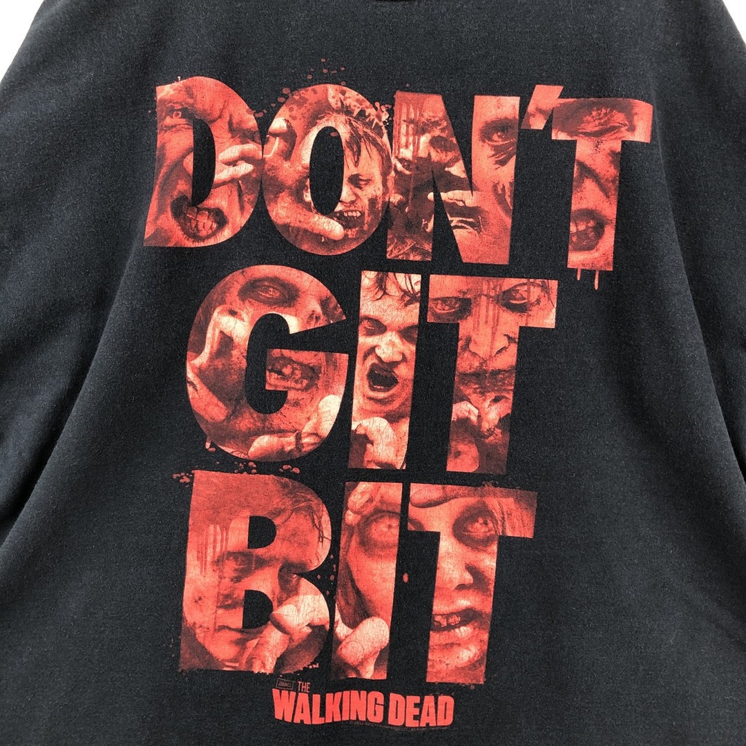 Jerzees THE WALKING DEAD Movie T-shirt for men, equivalent to XXL cotton black type Vintage Second Hand
