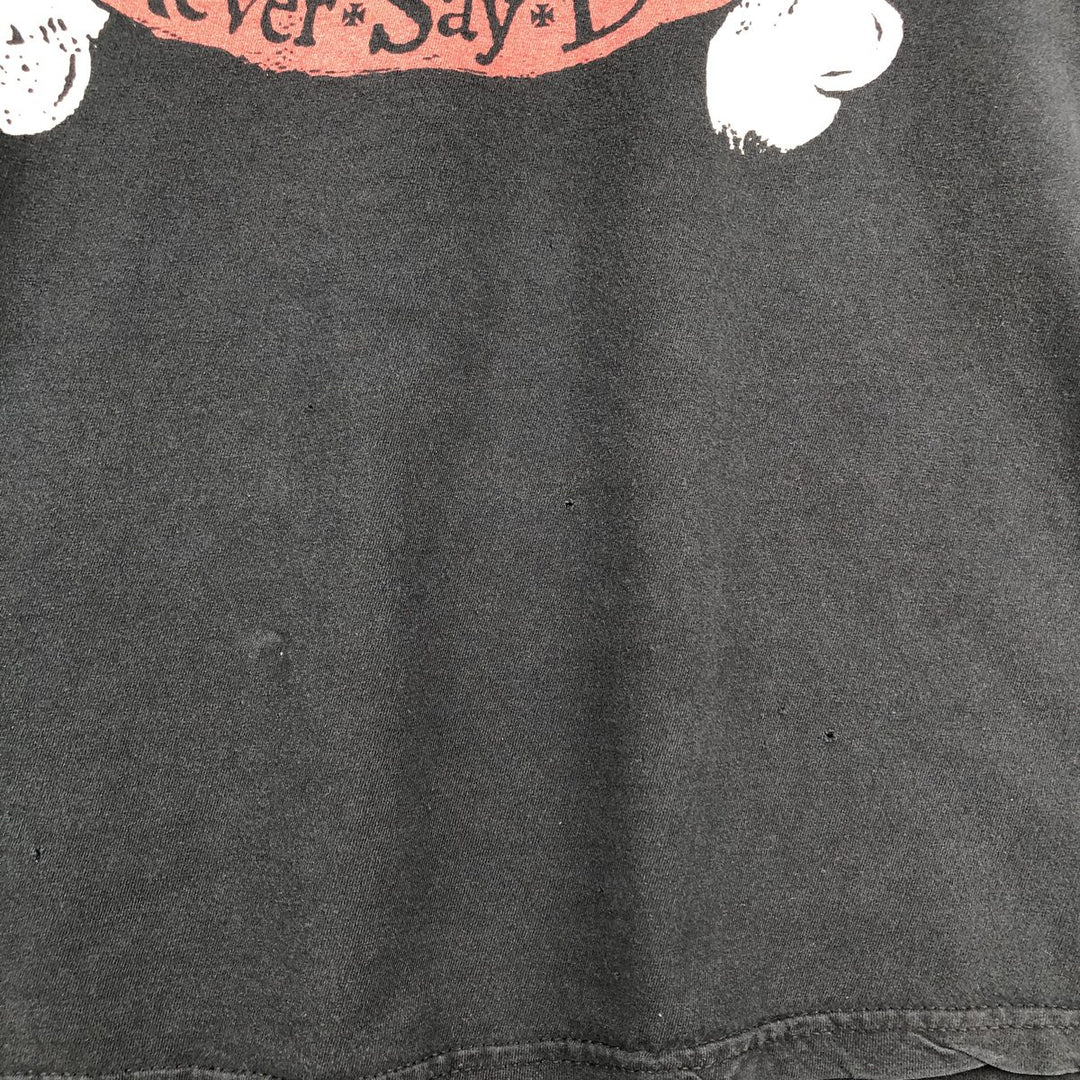 THE GOONIES (The Goonies) Skull Pattern Movie T-Shirt (Men's Size L) cotton black type Vintage Second Hand